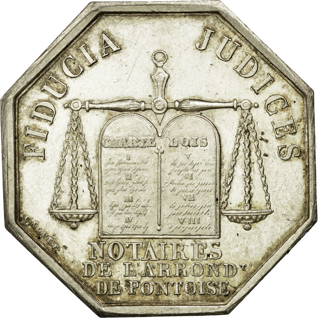France, Token, Louis Philippe Ier, Notaires de l'Arrondissement de Pontoise