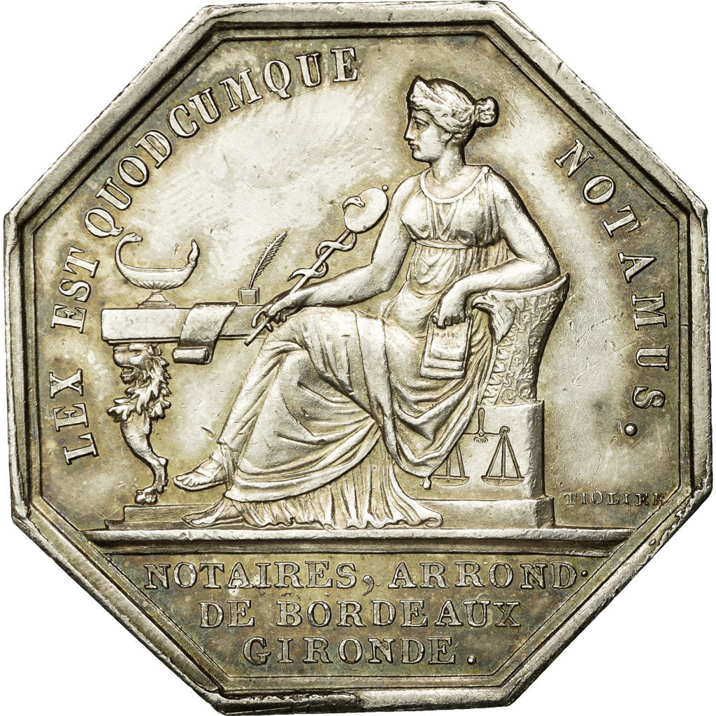 Francia, Token, Louis Philippe Ier, Notaires de l'Arrondissement de Bordeaux
