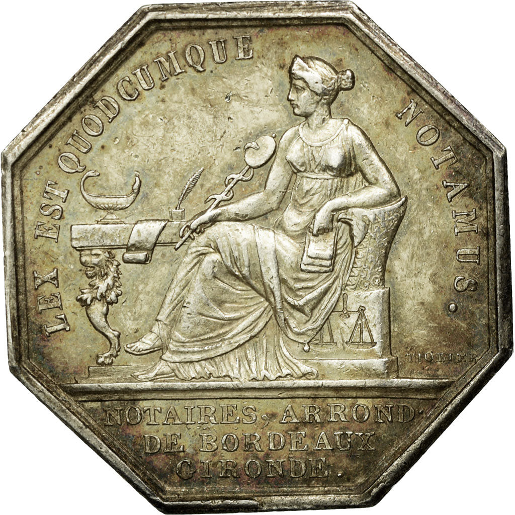 France, Token, Louis Philippe Ier, Notaires de l'Arrondissement de Bordeaux