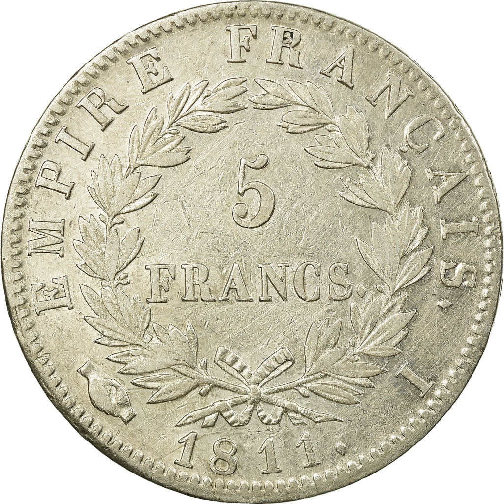 Münze, Frankreich, Napoléon I, 5 Francs, 1811, Limoges, SS+, Silber, KM:694.7