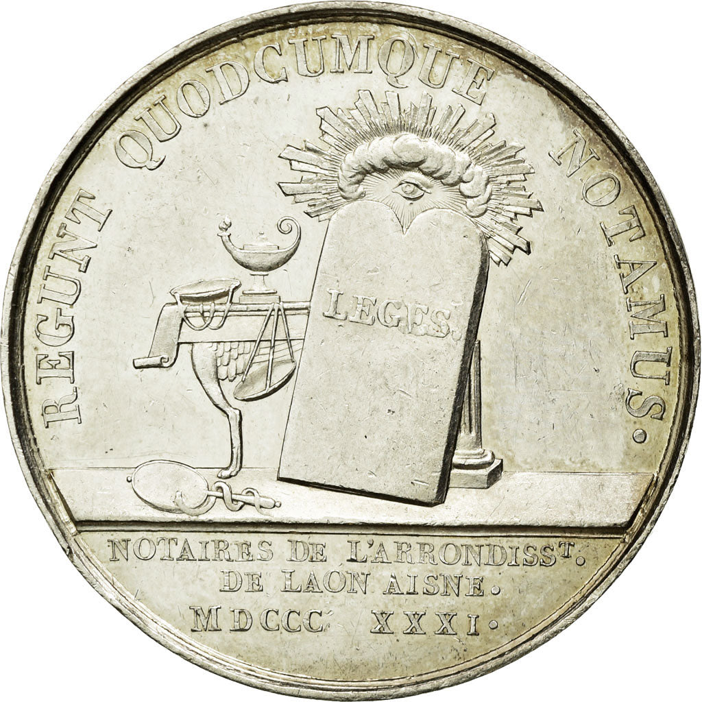 Francia, Token, Louis Philippe Ier, Notaires de l'Arrondissement de Laon, 1831