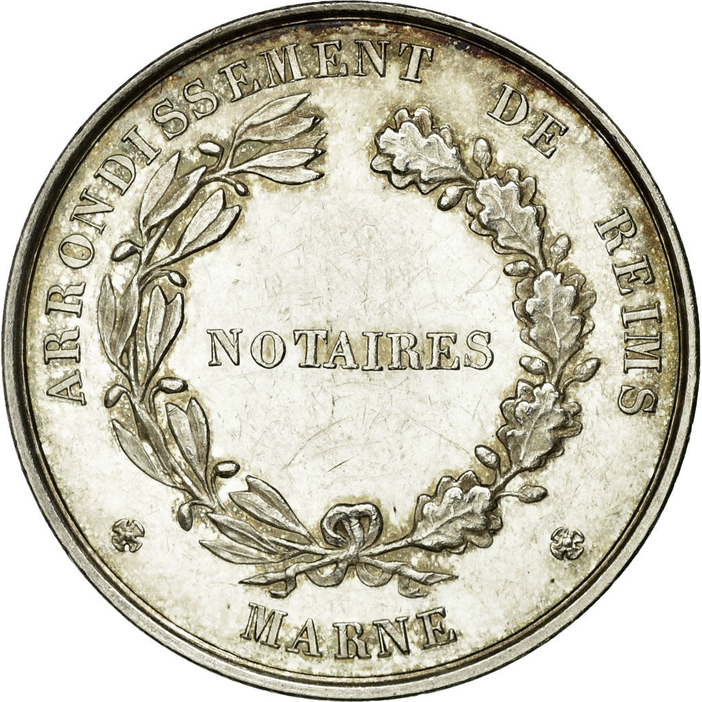 France, Token, Notaires de l'Arrondissement de Reims, 1824, Tiolier, MS(60-62)