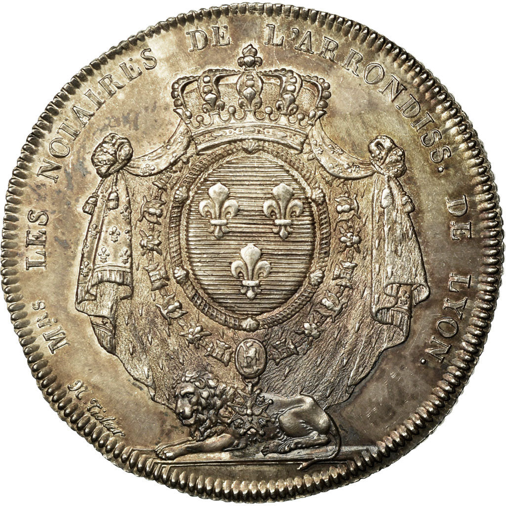 Francia, Token, Restauration, Notaires de Lyon, 1812, Tiolier, SPL, Argento