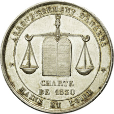 France, Jeton, Notaires de l'Arrondissement d'Angers, 1830, Caqué, SUP, Argent