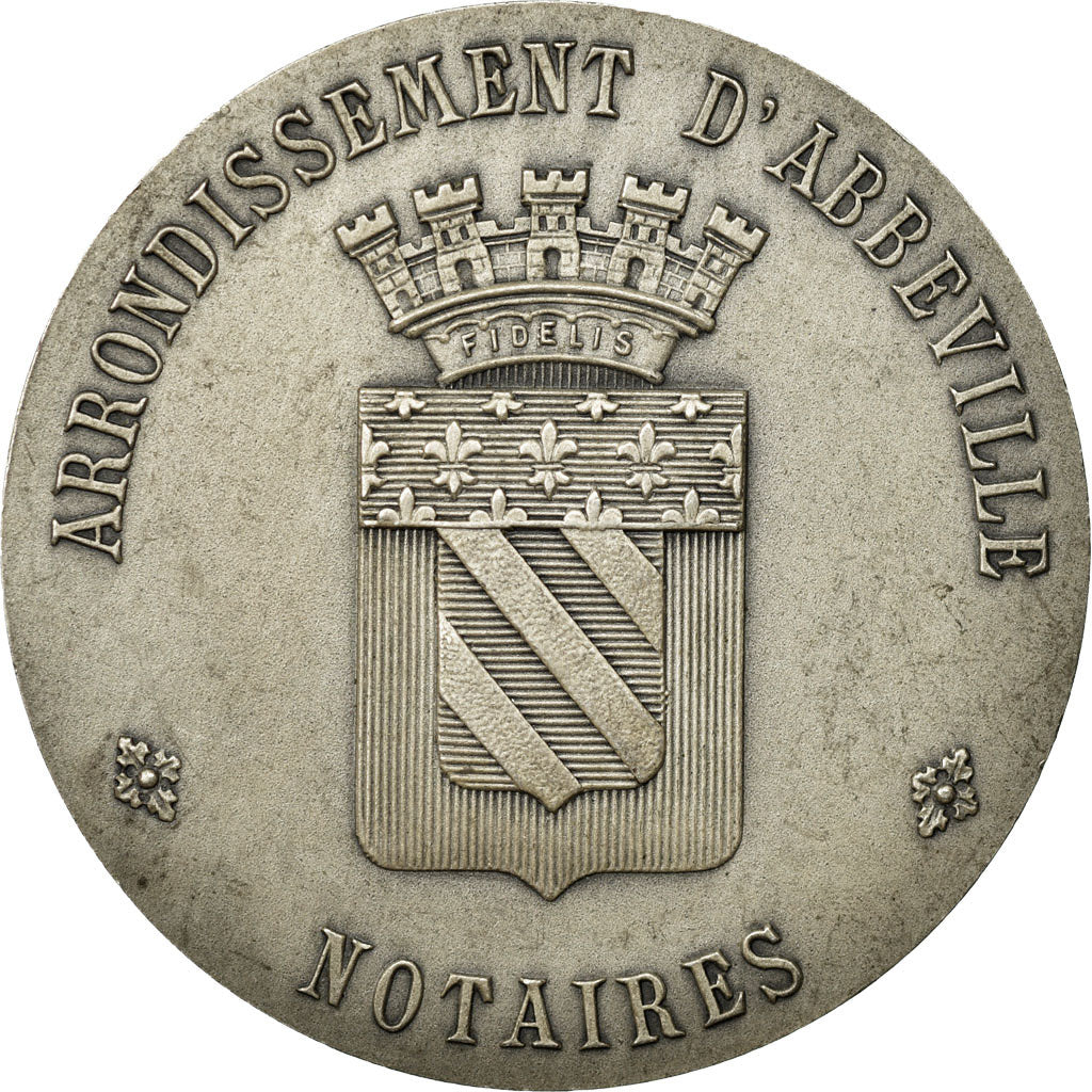 Francia, Token, Notaires de l'Arrondissement d'Abbeville, 1910, Faure, EBC