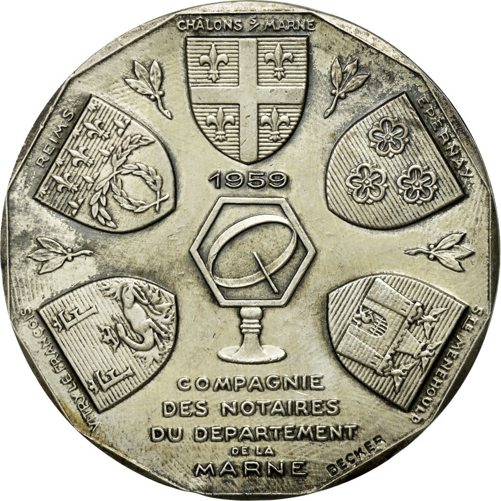 Frankreich, Token, Notaires du Département de la marne, 1959, Cochet, VZ