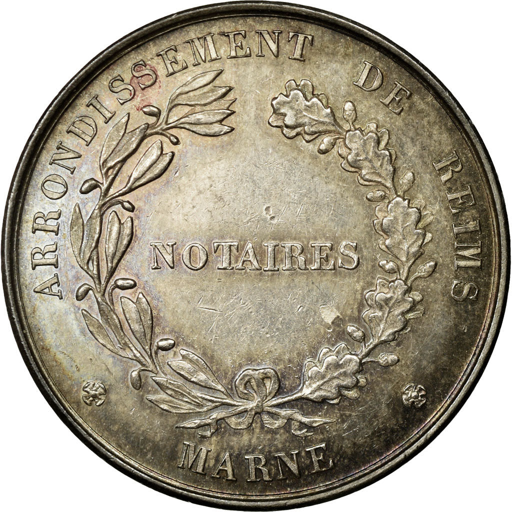 Frankrijk, Token, Notaires de l'Arrondissement de Reims, 1824, Tiolier, PR