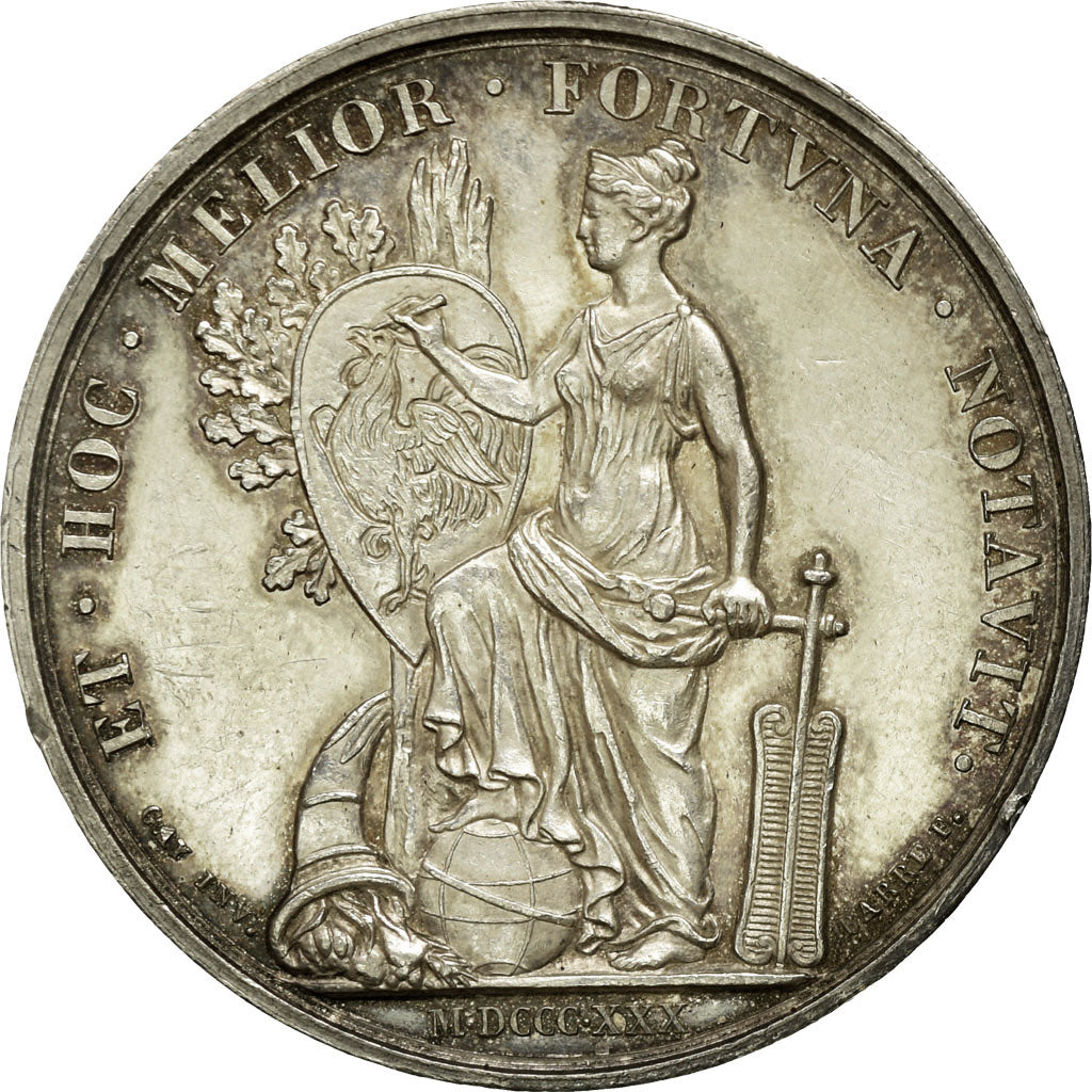 Francia, Token, Notaires de l'Arrondissement de Lyon, 1830, Barre, SPL, Argento