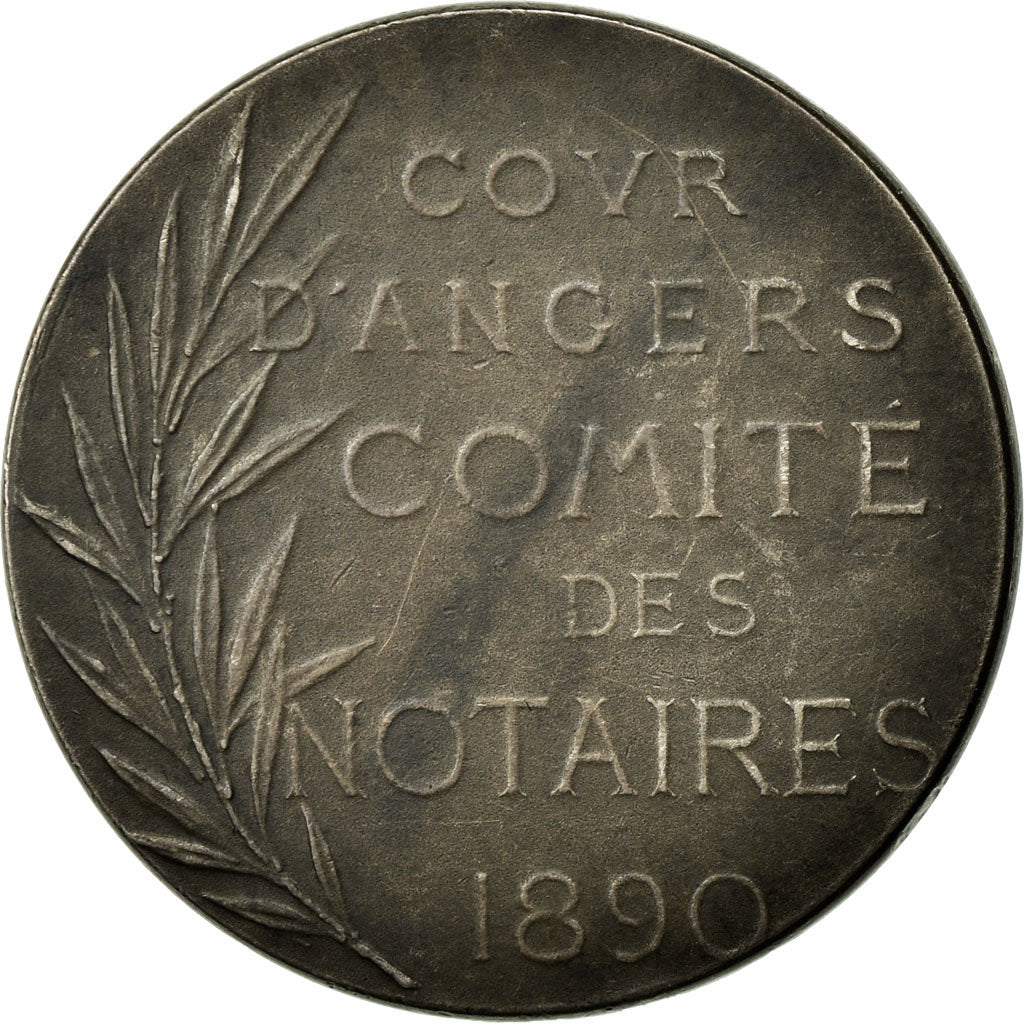 Francia, Token, Notaires, Cour d'Angers, Comité des Notaires, 1890, Rasumny