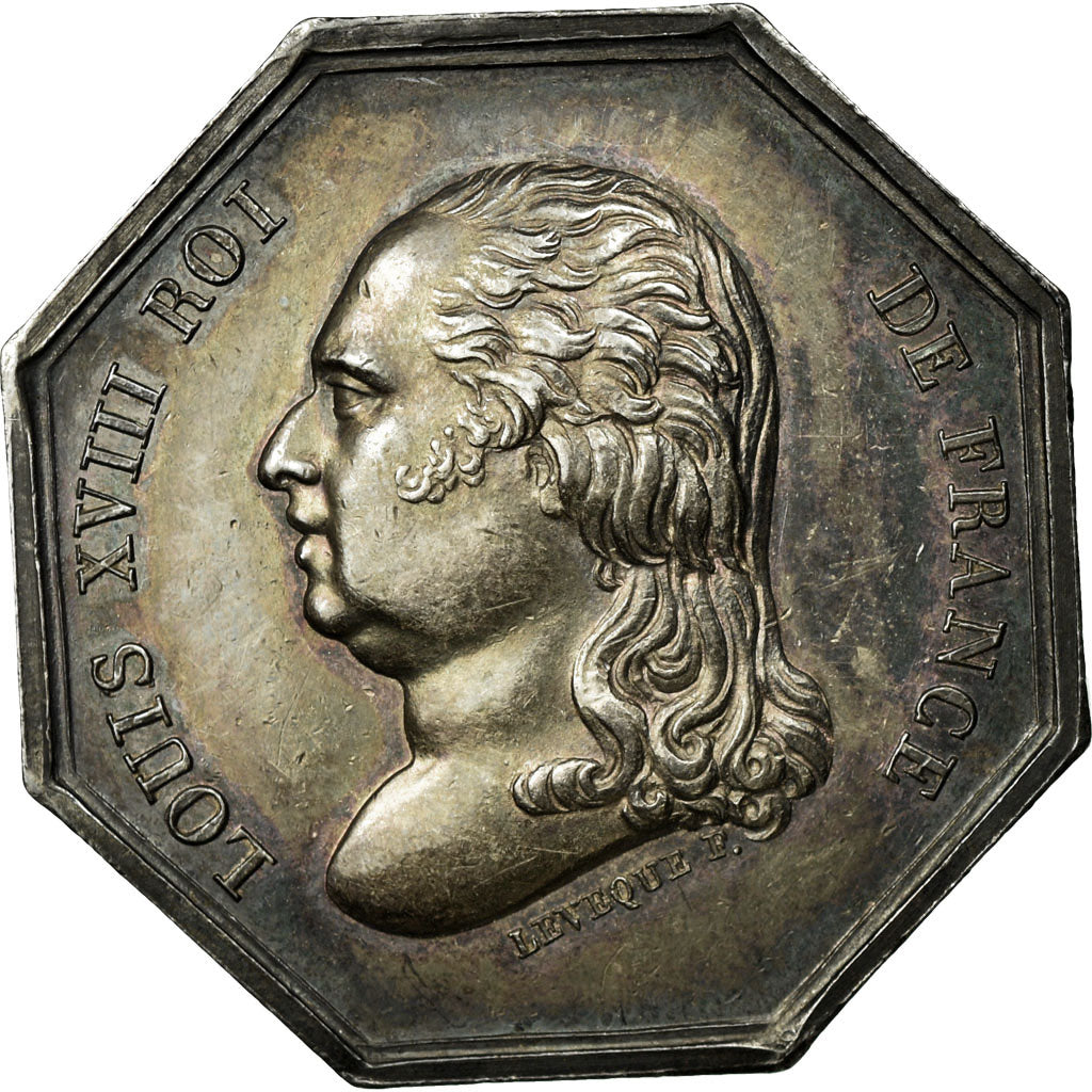 France, Jeton, Louis XVIII, Notaires de l'Arrondissement de Fontainebleau