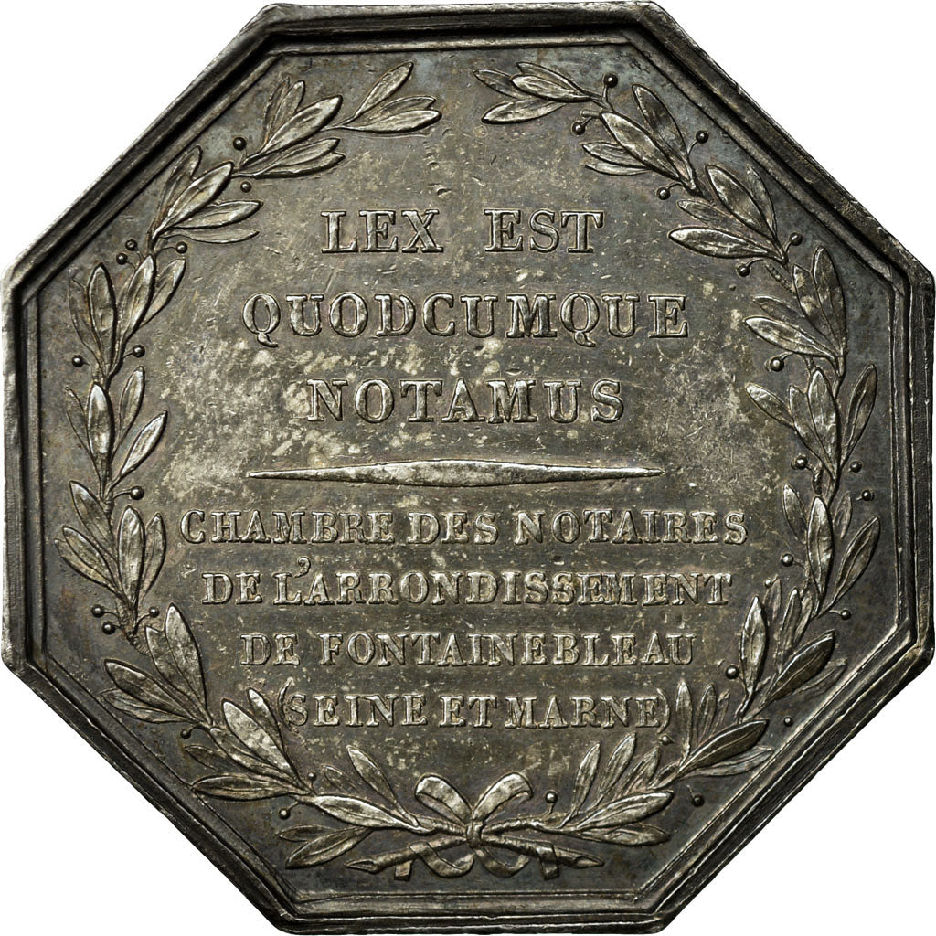 France, Jeton, Louis XVIII, Notaires de l'Arrondissement de Fontainebleau