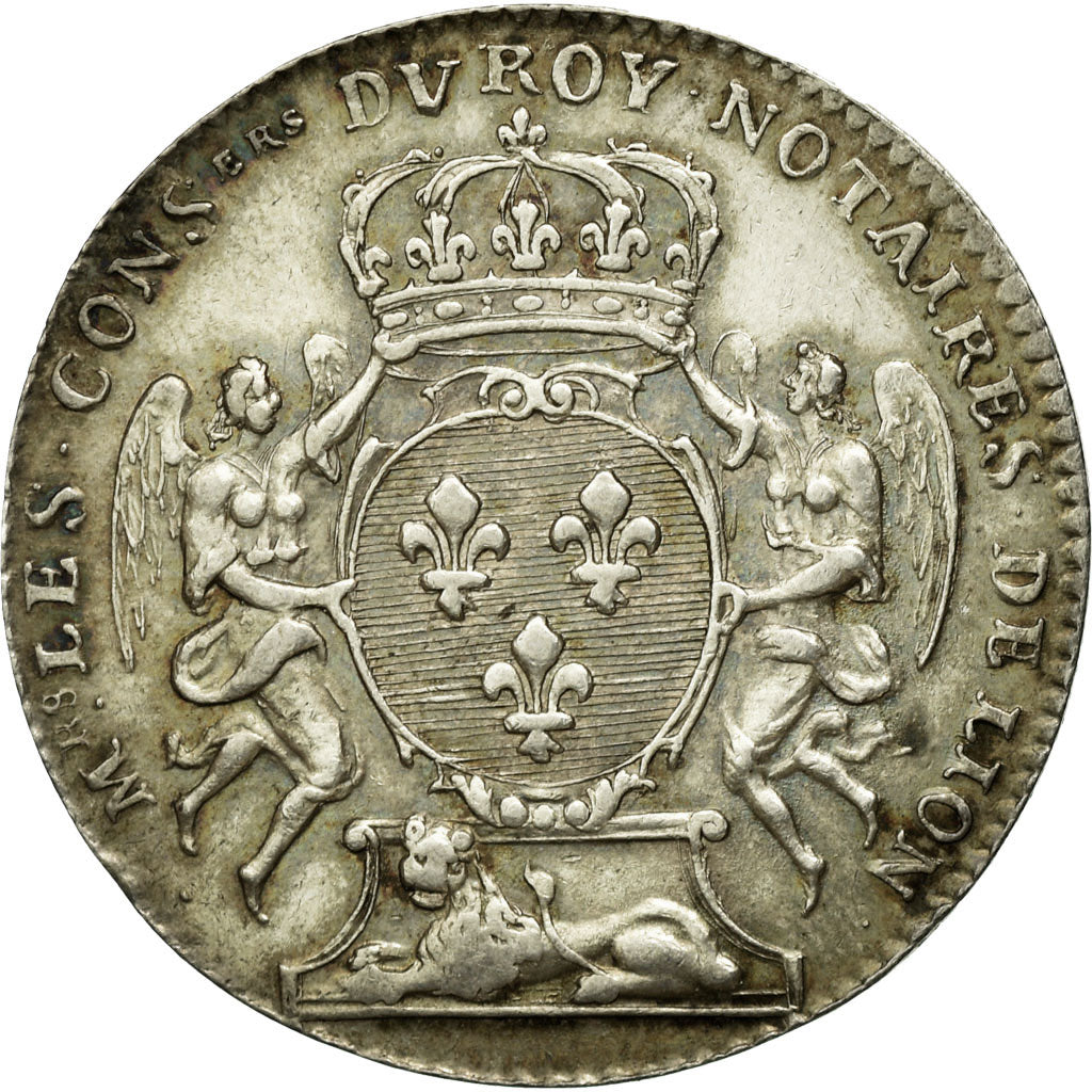 Frankreich, Token, Conseillers Royaux, Notaires de Lyon, 1715, SS+, Silber