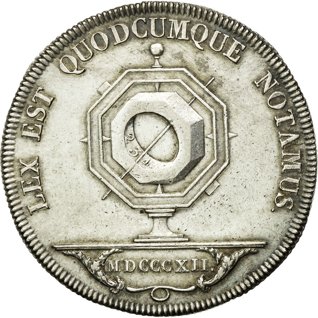 France, Token, Restauration, Notaires de Lyon, 1812, Tiolier, MS(60-62), Silver