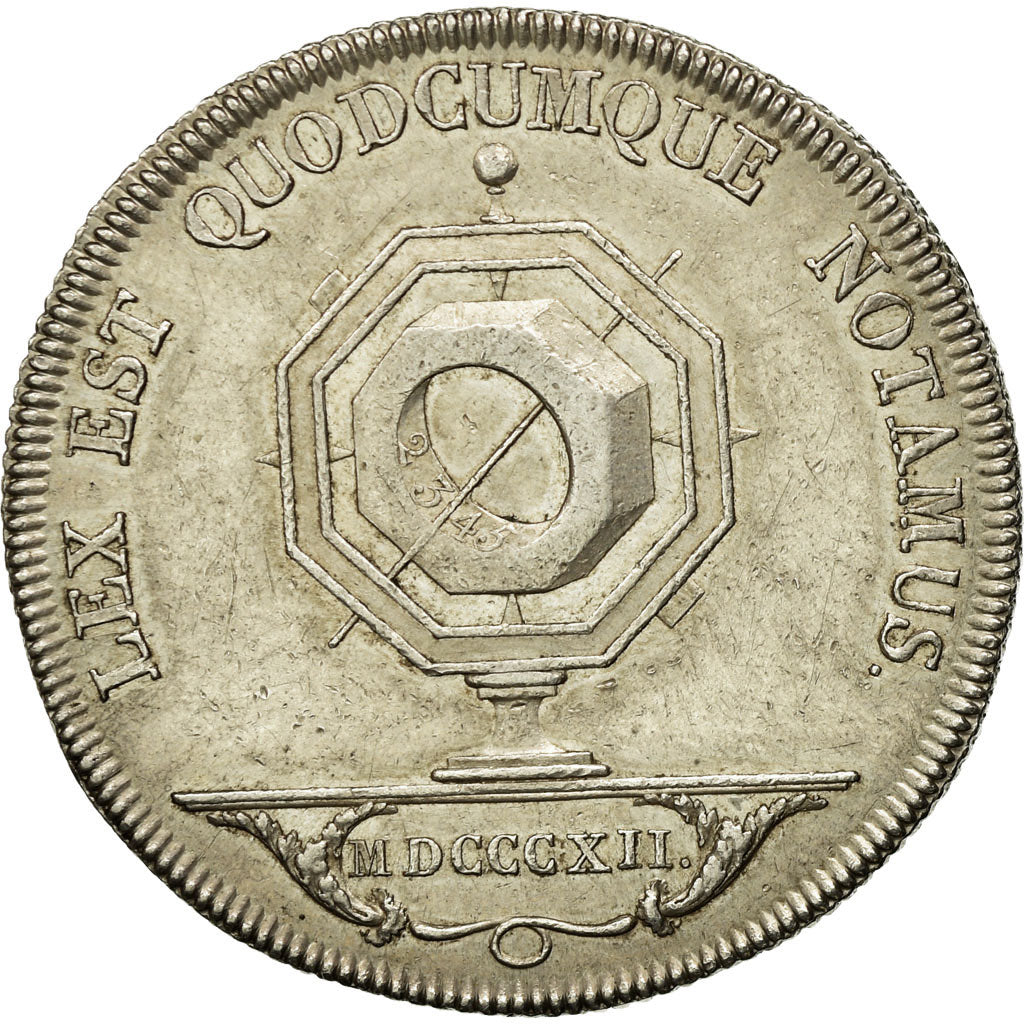 France, Token, Restauration, Notaires de Lyon, 1812, Tiolier, AU(55-58), Silver