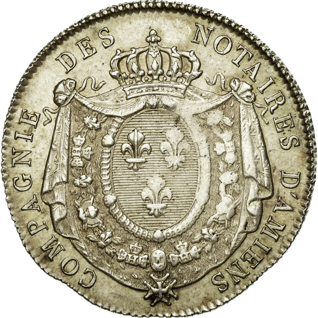 France, Jeton, Compagnie des Notaires d'Amiens, 1816, SUP, Argent, Lerouge:9