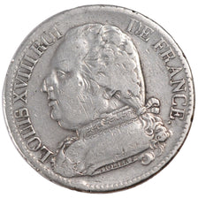 FRANCE, Louis XVIII, 5 Francs, 1814, Toulouse, KM #702.9, VF(20-25), Silver,...