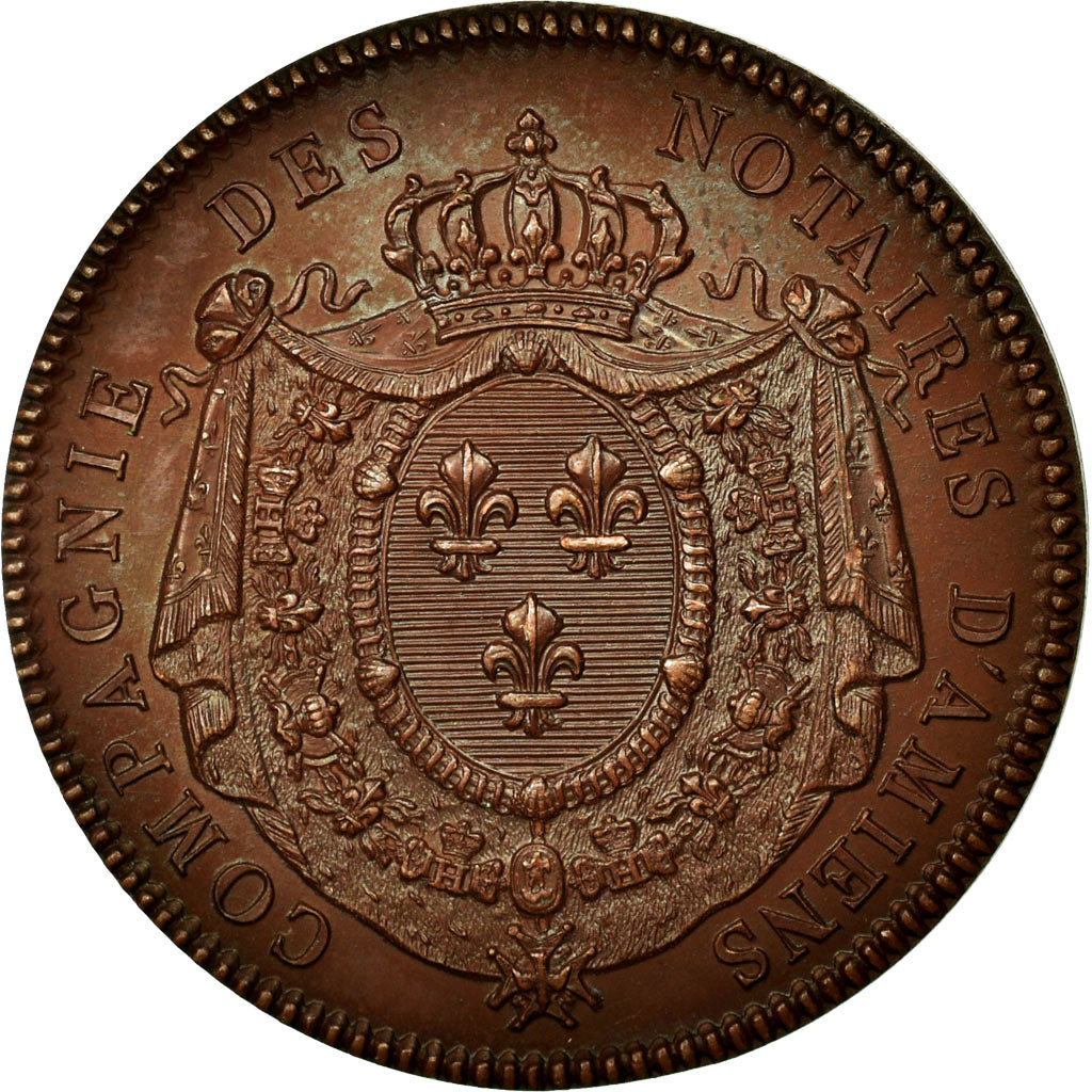 Francia, Token, Notaires de l'Arrondissement d'Amiens, 1816, EBC+, Cobre