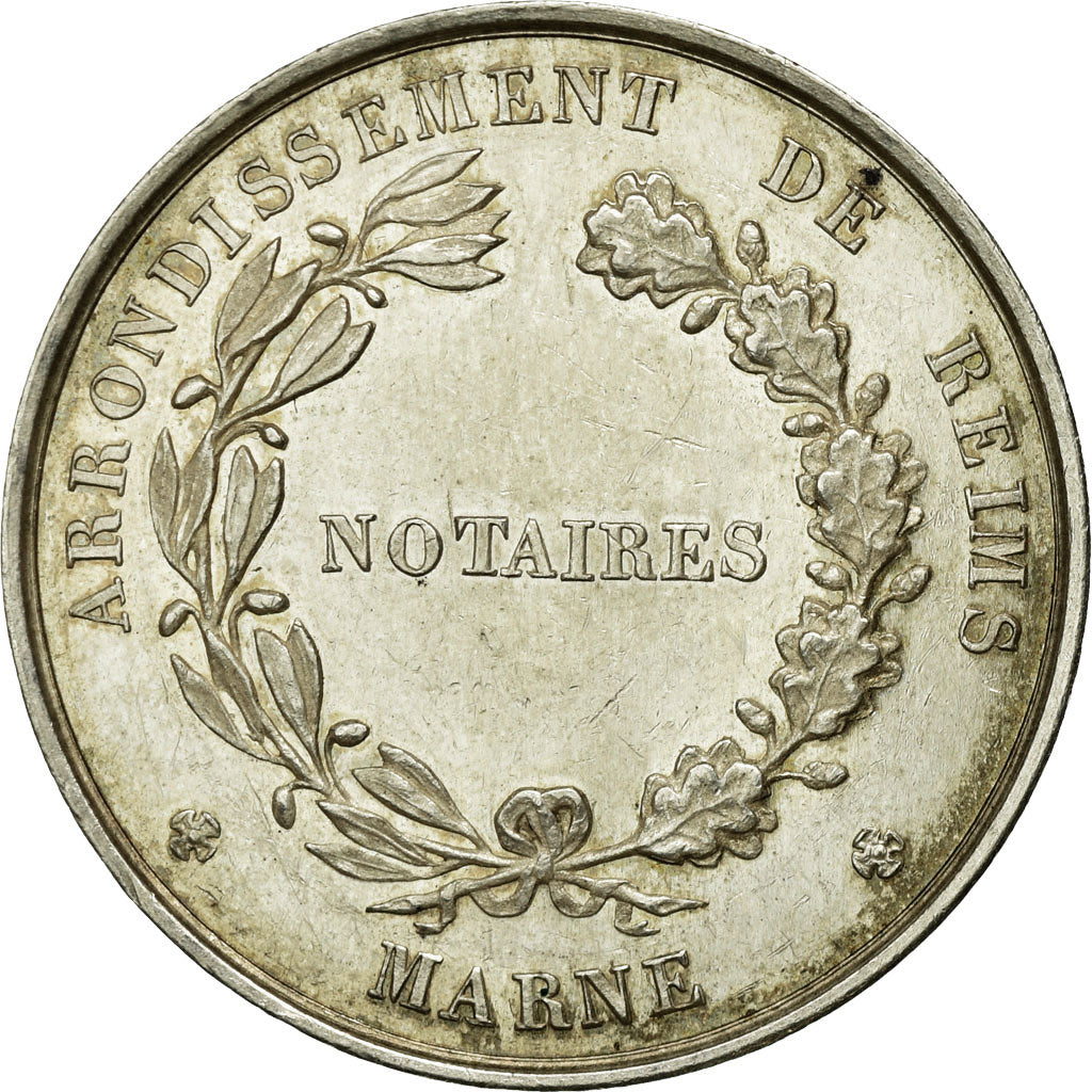 Francia, Token, Notaires de l'Arrondissement de Reims, 1824, Tiolier, SPL-