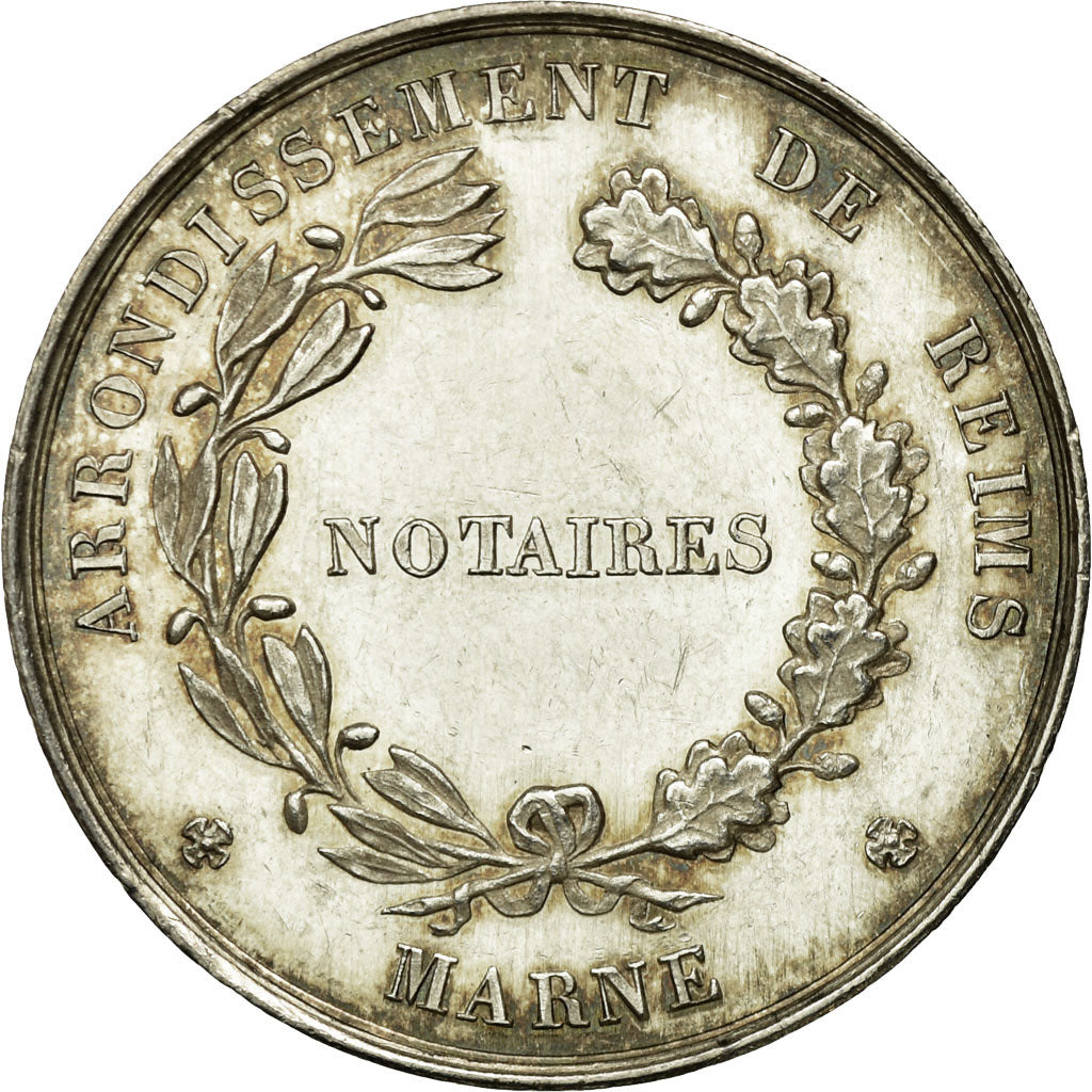 France, Token, Notaires de l'Arrondissement de Reims, 1824, Tiolier, AU(55-58)
