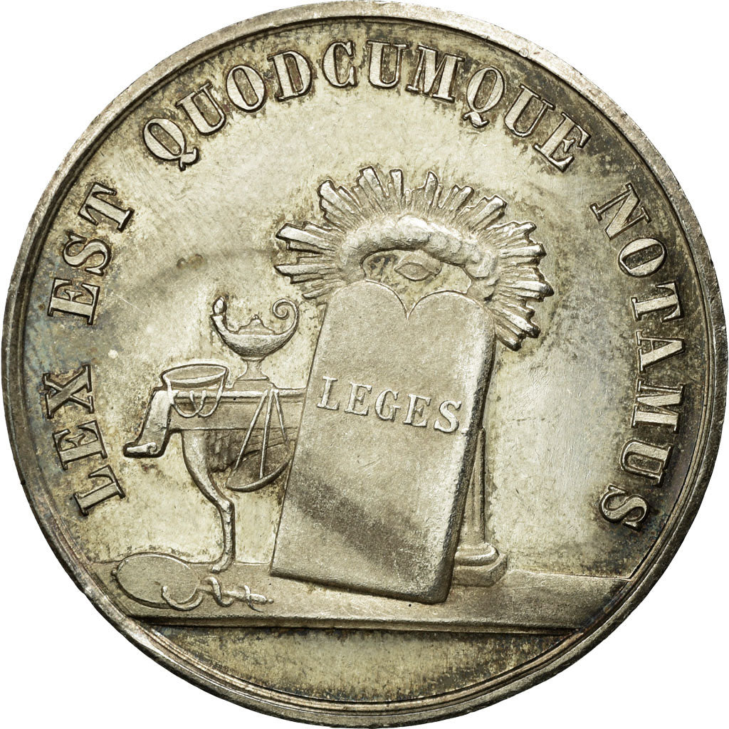 France, Token, Notaires de l'Arrondissement de Laon, Aisne, AU(55-58), Silver
