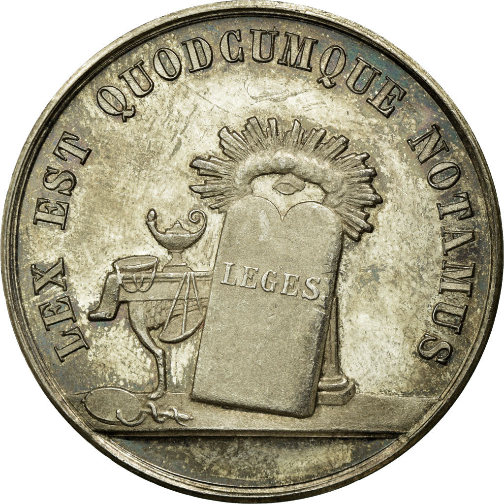 France, Token, Notaires de l'Arrondissement de Laon, Aisne, AU(55-58), Silver