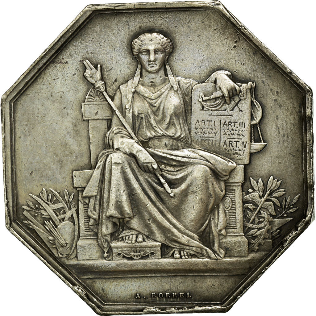 France, Token, Compagnie des Notaires de Paris, Borrel.A, AU(55-58), Silver