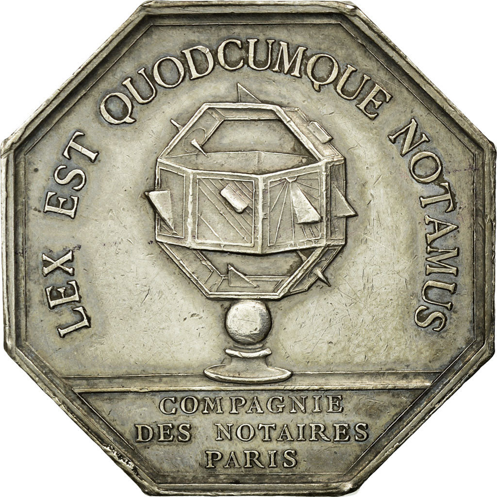 France, Token, Compagnie des Notaires de Paris, Borrel.A, AU(55-58), Silver