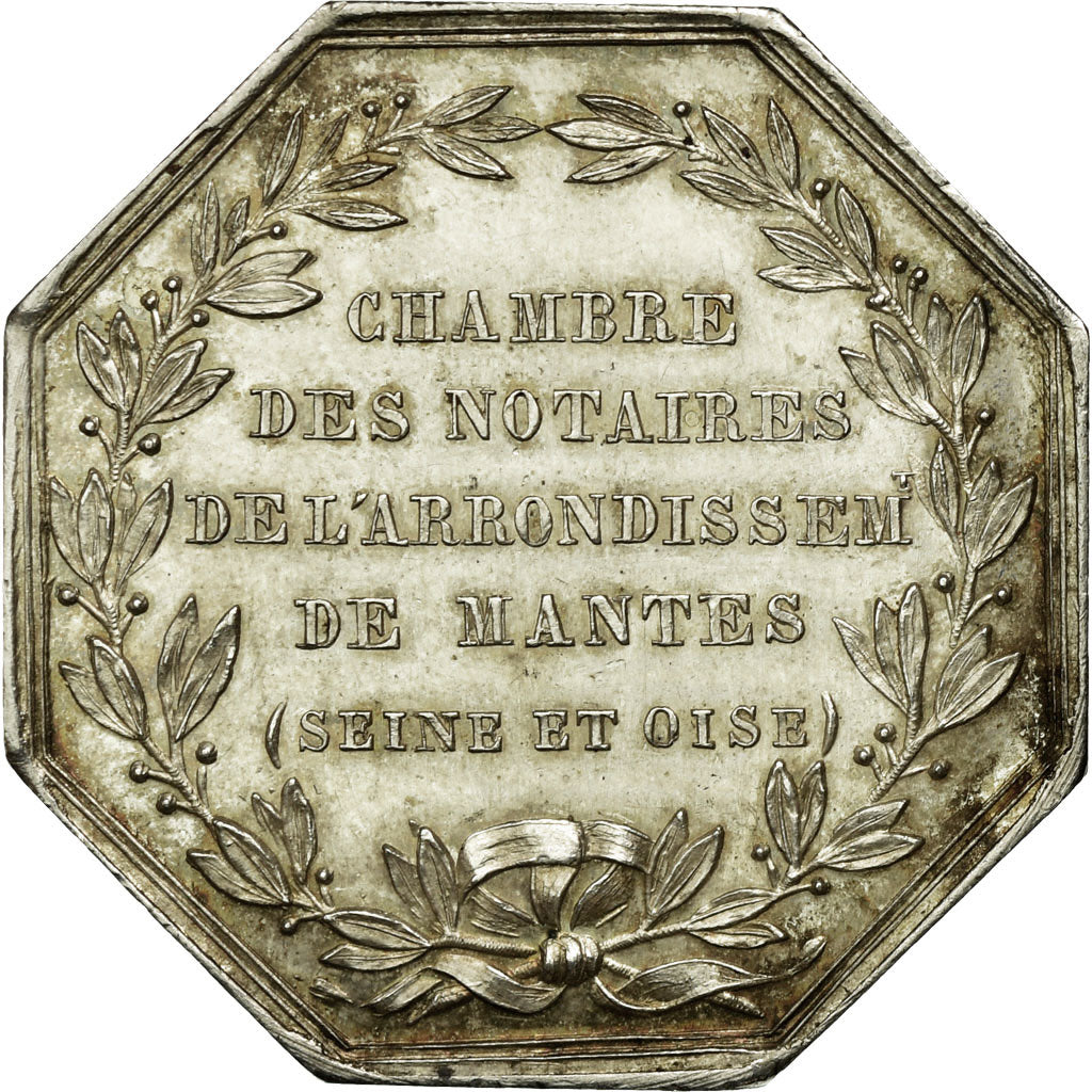France, Token, Notaires de l'Arrondissement de Mantes, Seine et Oise, Leveque