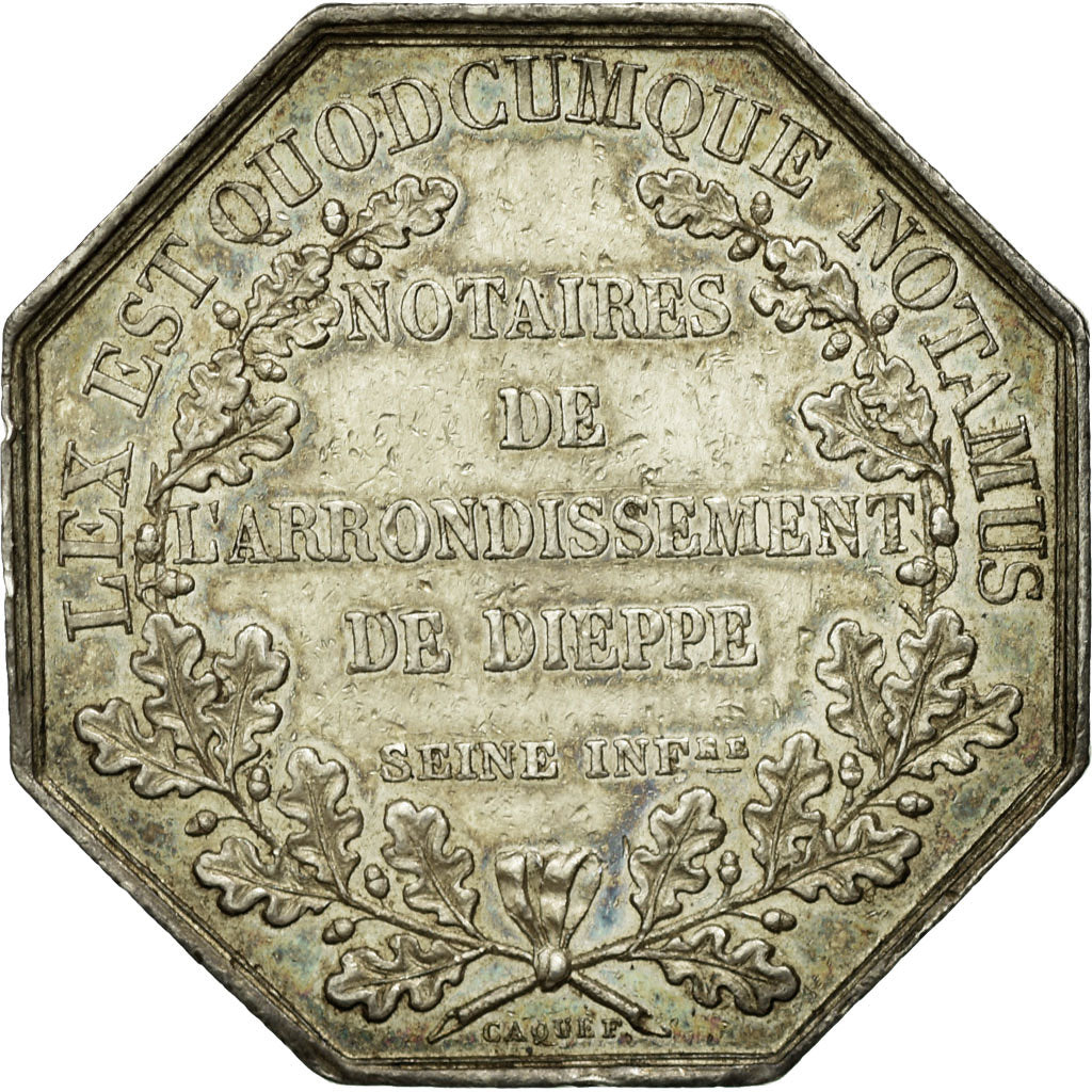 Francia, Token, Louis Philippe Ier, Notaires de l'Arrondissement de Dieppe