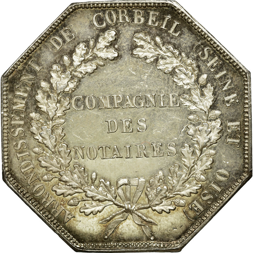 France, Token, Notaires de l'Arrondissement de Corbeil, Seine et Oise, Rogat