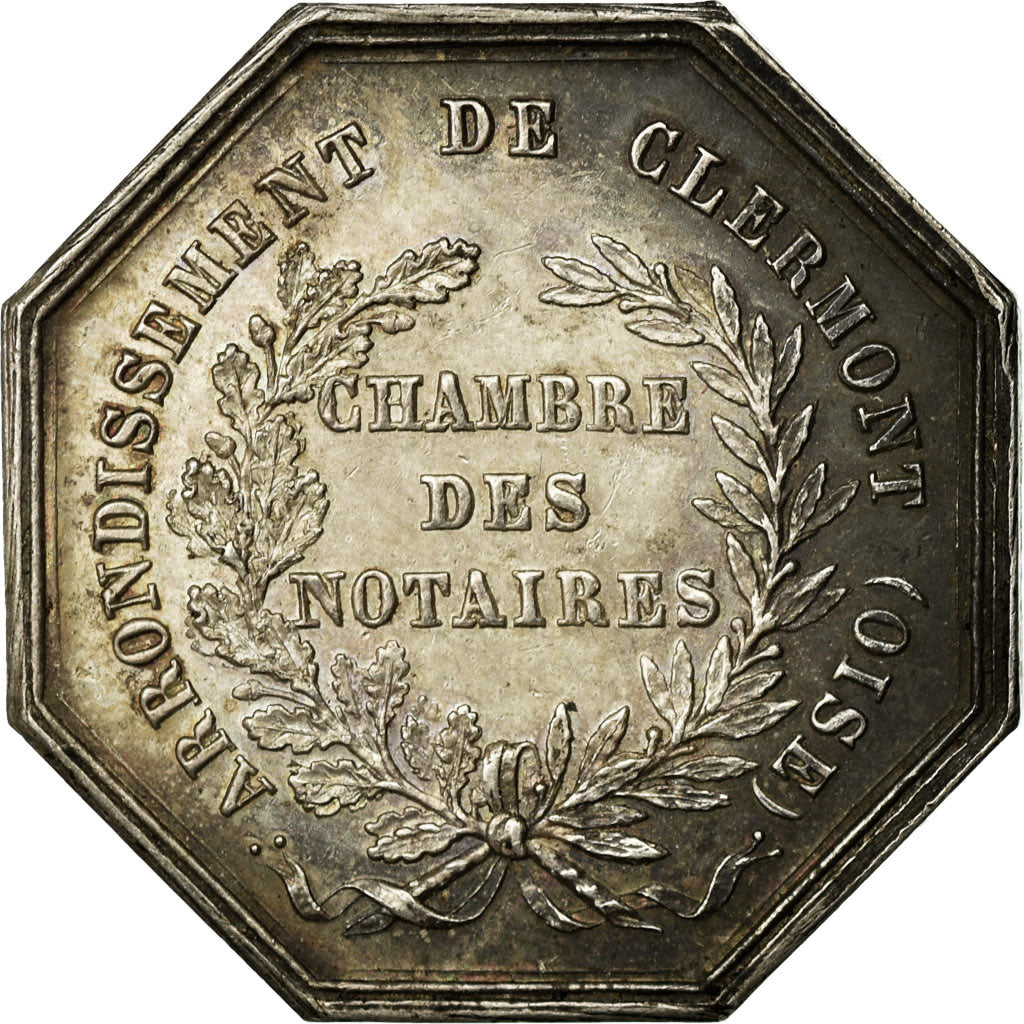 France, Jeton, Notaires de l'Arrondissement de Clermont, Oise, 1824, Desaide