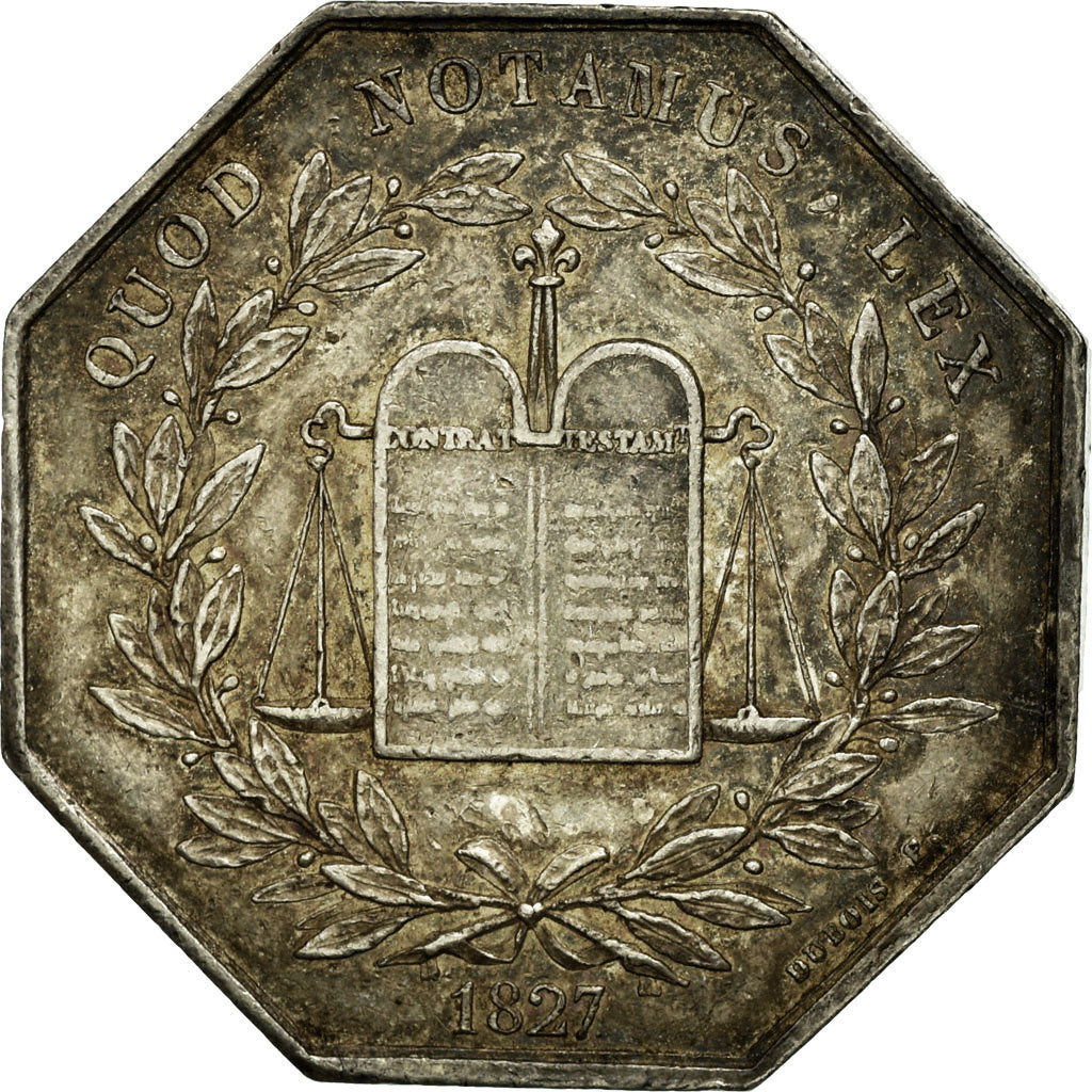 France, Token, Notaires de l'Arrondissement de Châlons-sur-Marne, 1827, Dubois