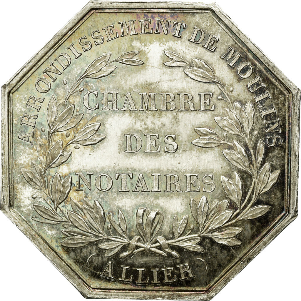 France, Token, Notaires de l'Arrondissement de Moulins, Allier, MS(60-62)