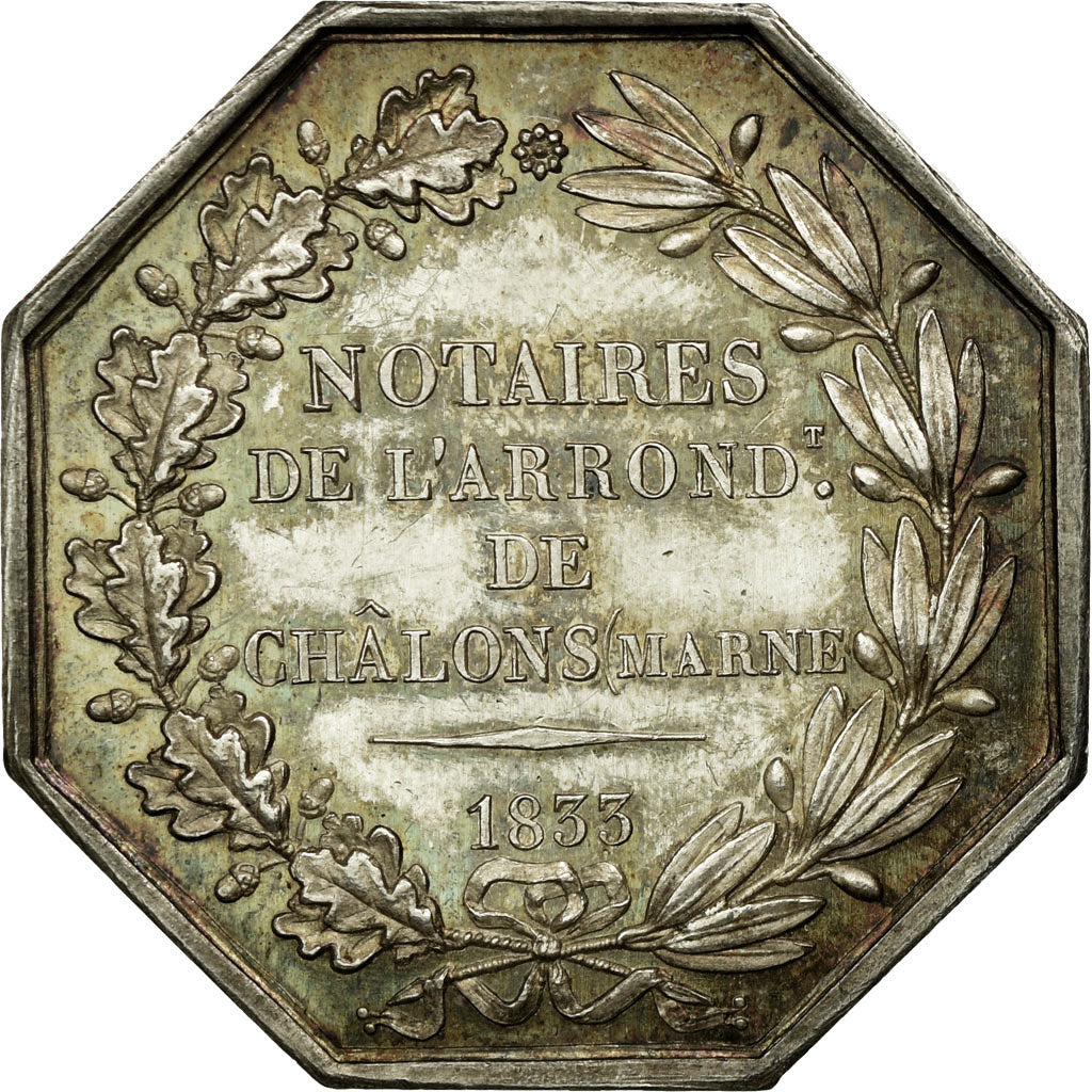 Francia, Token, Notaires de l'Arrondissement de Châlons-sur-Marne, 1833