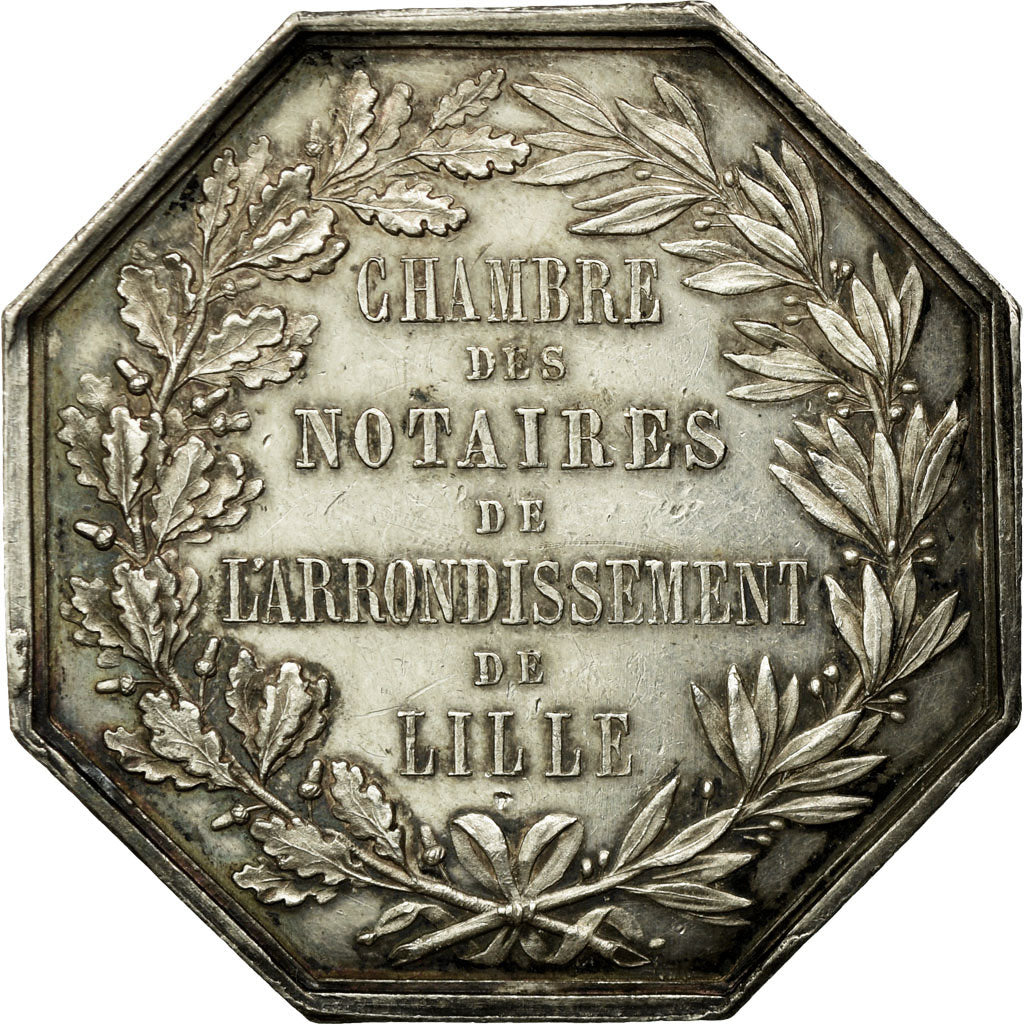 France, Jeton, Chambre des Notaires de l'arrondissement de LIlle, 1865, Tribout