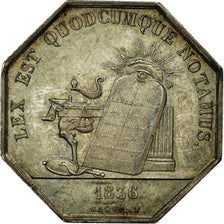 France, Token, Notaires de l'Arrondissement de Vervins, 1836, Caqué, AU(55-58)