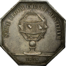 França, Token, Notaires de l'Arrondissement d'Avallon, Yonne, 1858, MS(60-62)