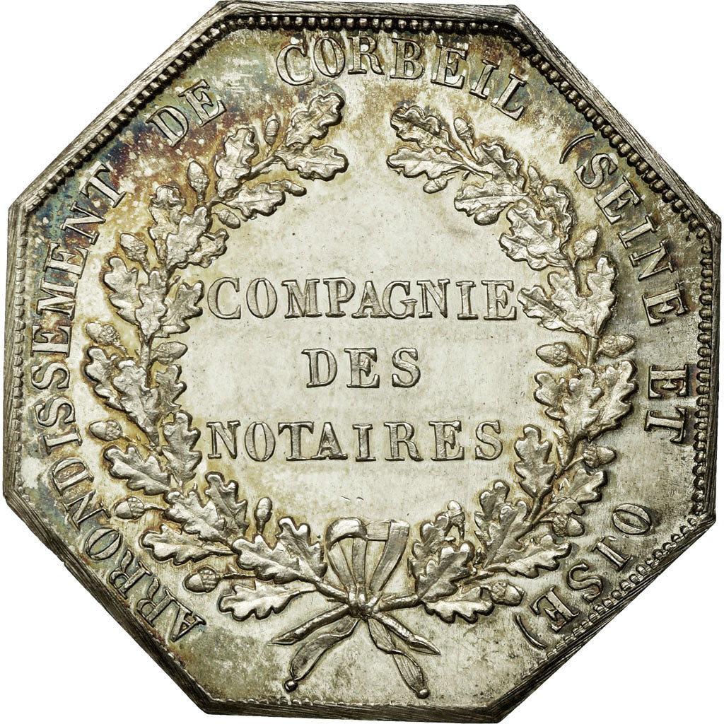 France, Jeton, Notaires de l'Arrondissement de Corbeil, Seine et Oise, Rogat