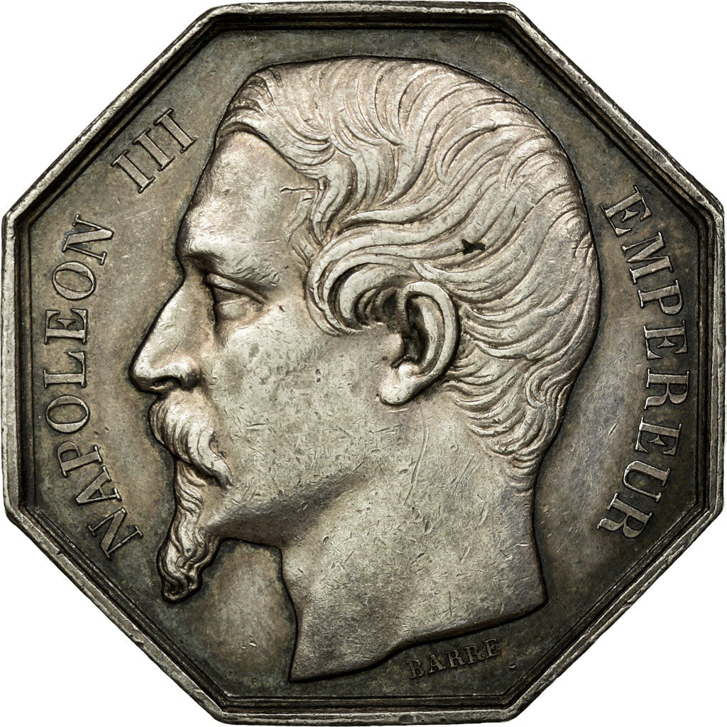 France, Token, Napoléon III, Compagnie des Notaires de Paris, Barre, MS(60-62)