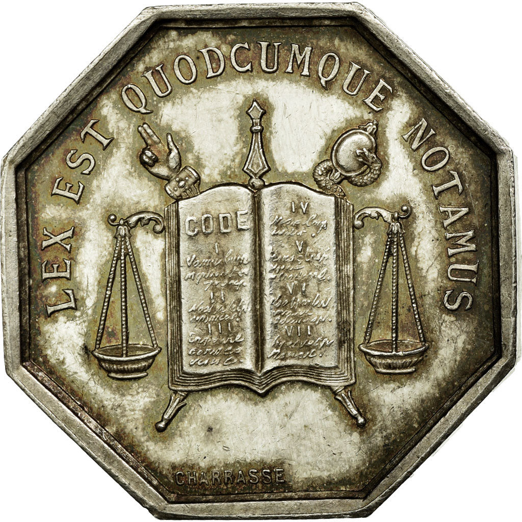 France, Token, Notaires de l'Arrondissement de Lyon, Charrasse, AU(55-58)