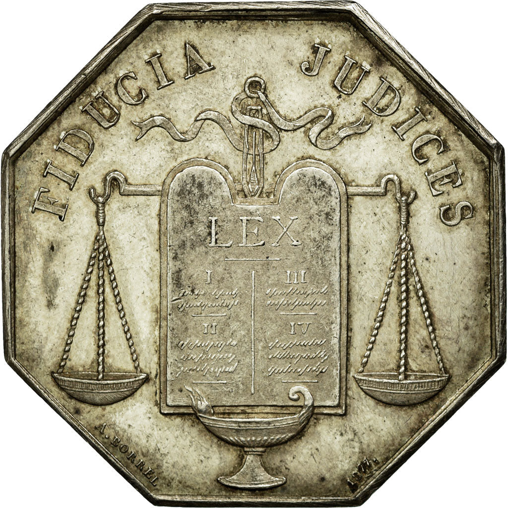 France, Token, Notaires de l'Arrondissement de Pontoise, 1877, Borrel.A