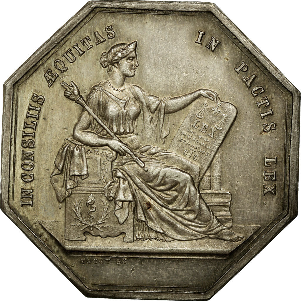 France, Token, Notaires de l'Arrondissement d'Angers, Pacot, AU(55-58), Silver