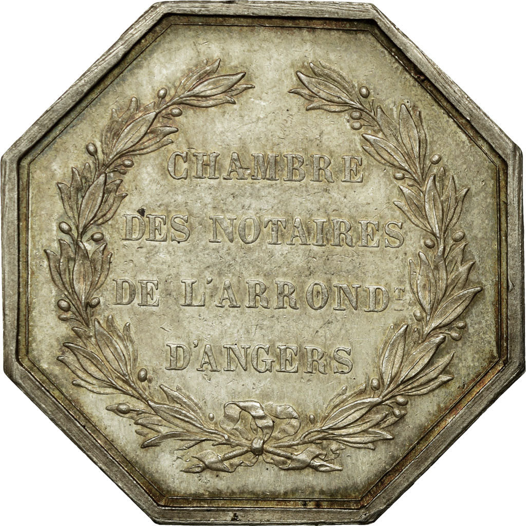 France, Token, Notaires de l'Arrondissement d'Angers, Pacot, AU(55-58), Silver
