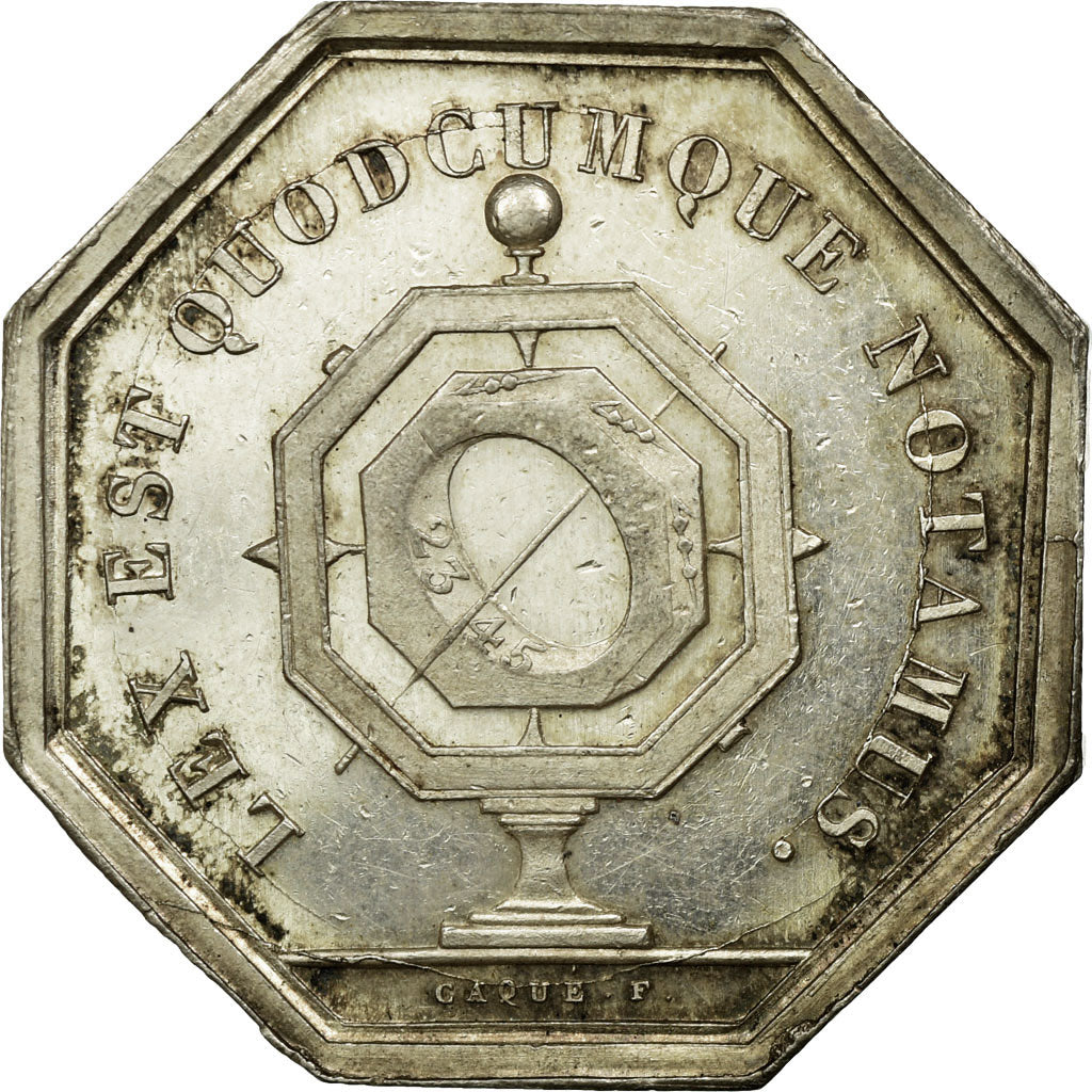France, Token, Notaires de l'Arrondissement de Cosne, Nièvre, 1835, Caqué
