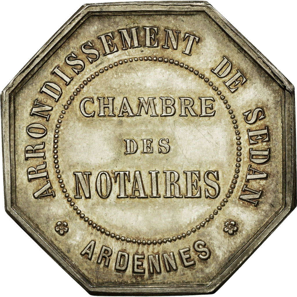 France, Jeton, Notaires de l'Arrondissement de Sedan, Ardennes, SUP, Argent