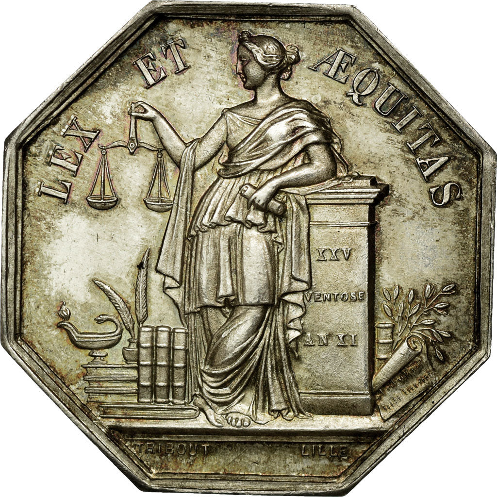 Francia, Token, Notaires de l'Arrondissement de Douai, Tribout, SPL-, Argento