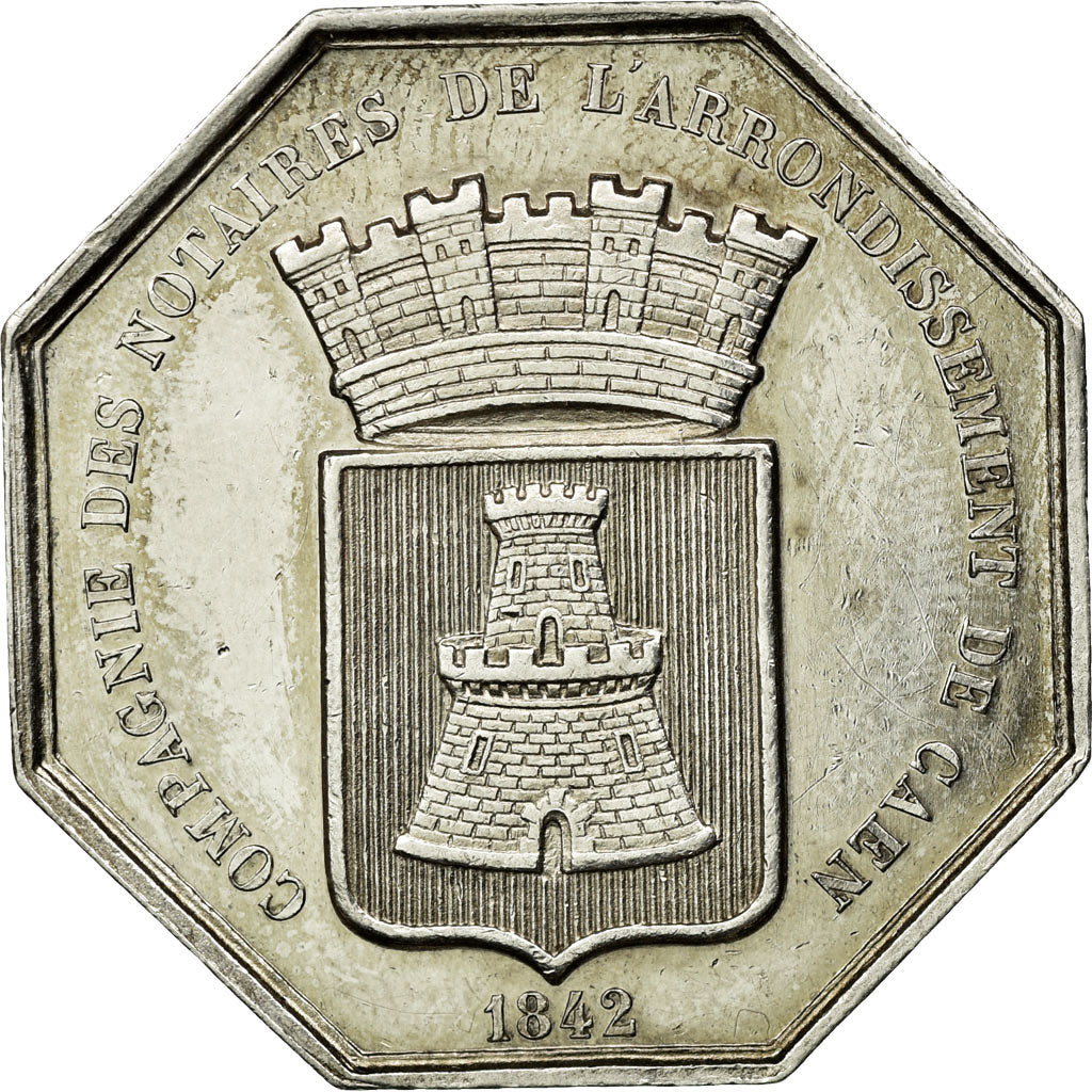 Frankreich, Token, Notaires de l'Arrondissement de Caen, 1842, Depaulis, VZ
