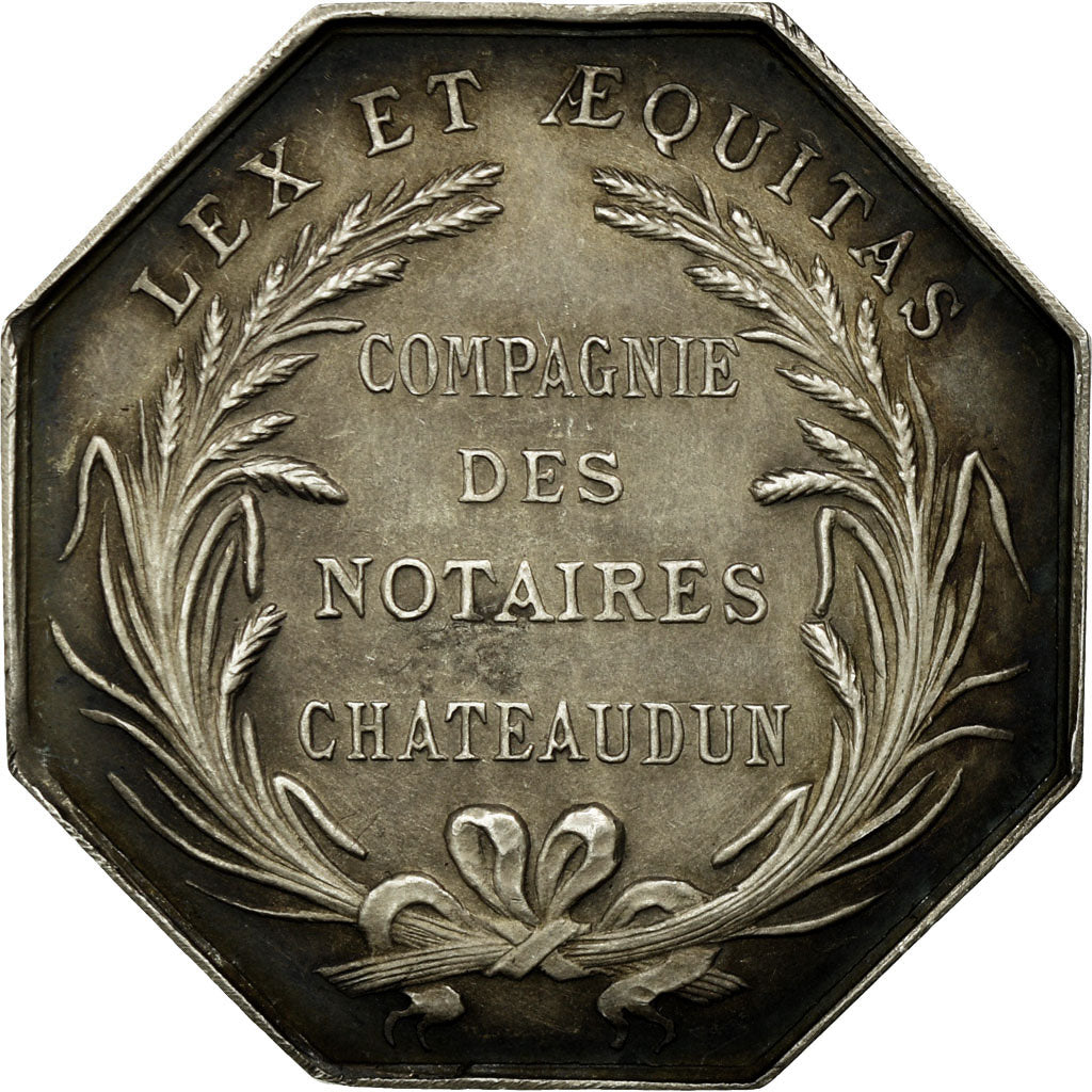 France, Jeton, Notaires de l'Arrondissement de Châteaudun, SUP, Argent