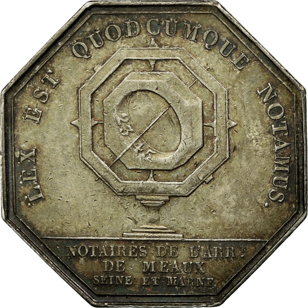 France, Token, Napoléon III, Notaires de l'Arrondissement de Meaux, Caqué