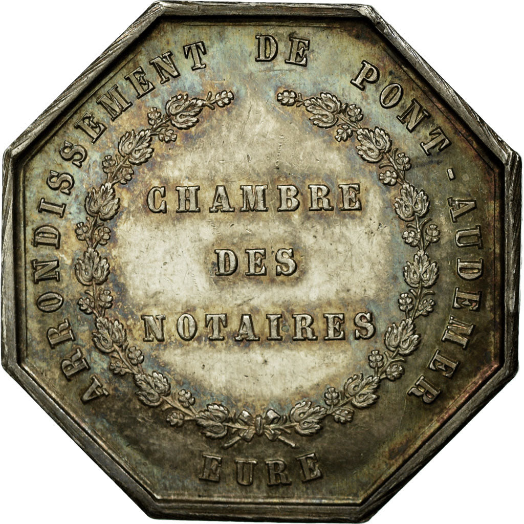 France, Jeton, Notaires de l'Arrondissement de Pont-Audemer, Eure, SUP, Argent